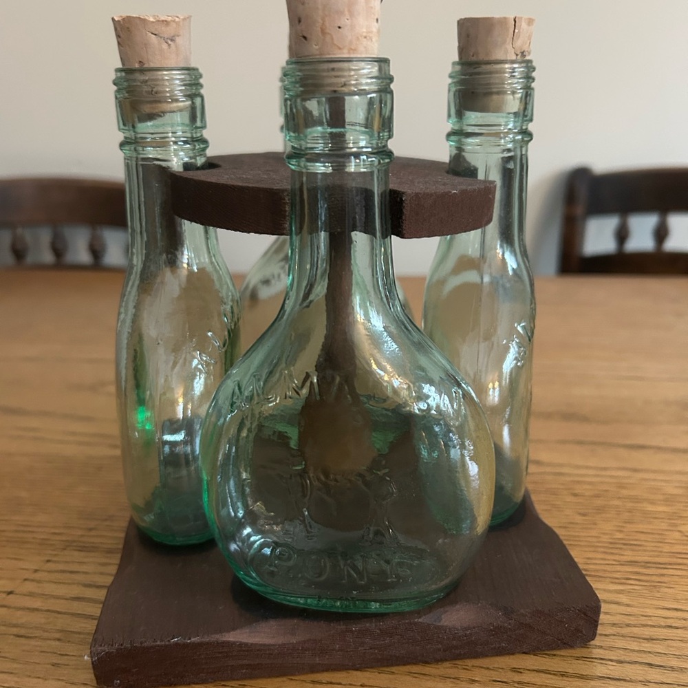 Almaden Glass Bottled in Wooden Stand